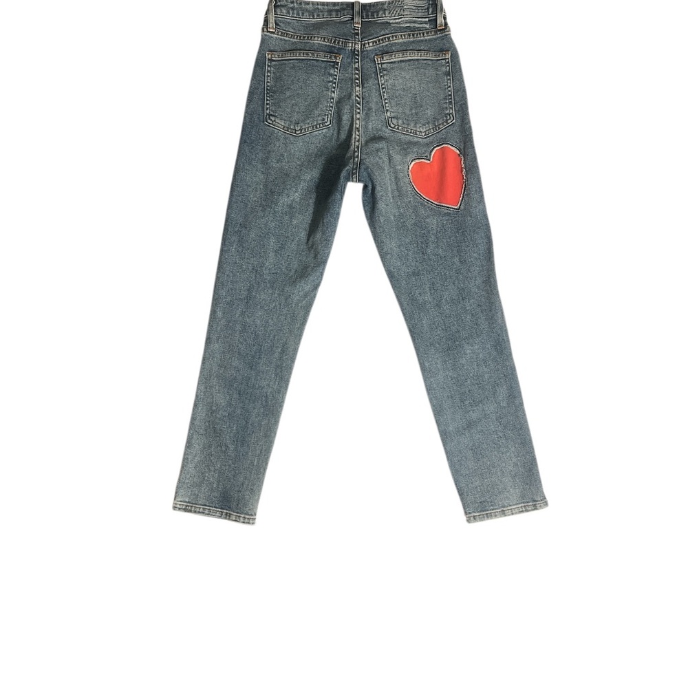 Revice Denim Venus Heart Jeans|Red Heart Patch|Red Zipper| Size 27 High Rise